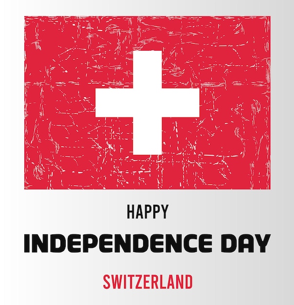 swiss independence day art vector