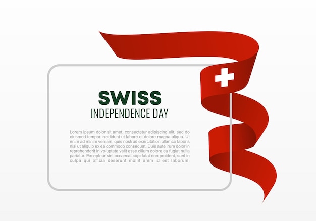 Swiss independence day background banner poster for national celebration on august 1st