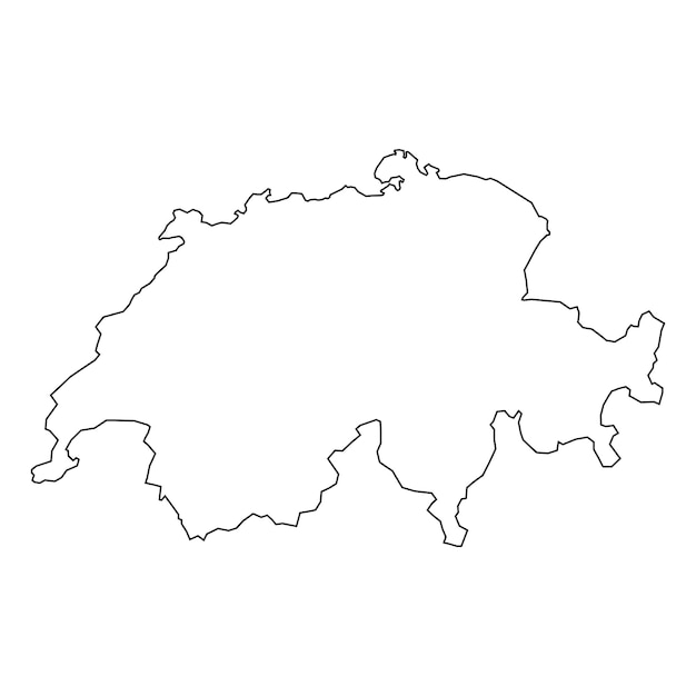 Фон карты SWISS MADE с государствами Карта Швейцарии изолирована на белом фоне Векторная иллюстрация
