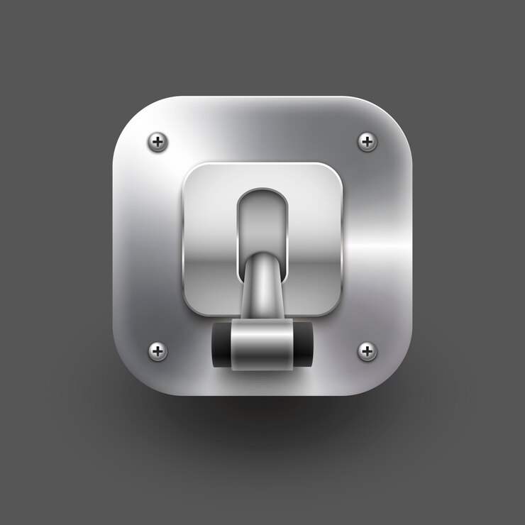 Vector switch illustration isolated on grey