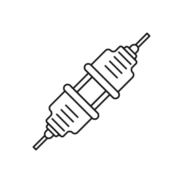 switch onelectrical connector line icon concept switch onelectrical connector flat vector symbol sign outline illustration