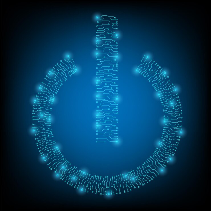 Vector switch symbol ai electronic circuit board  hologram vector concept for future technology element