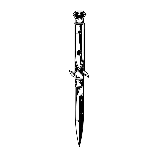 Vector switchblade blackwork-ontwerp