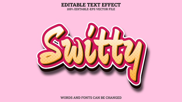 Switty 3D-tekststijleffect bewerkbaar