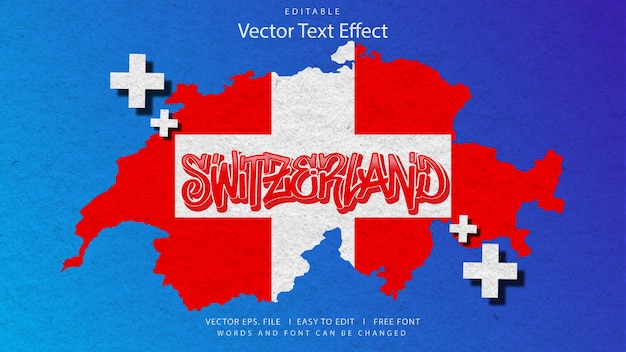 Vector switzerland editable text