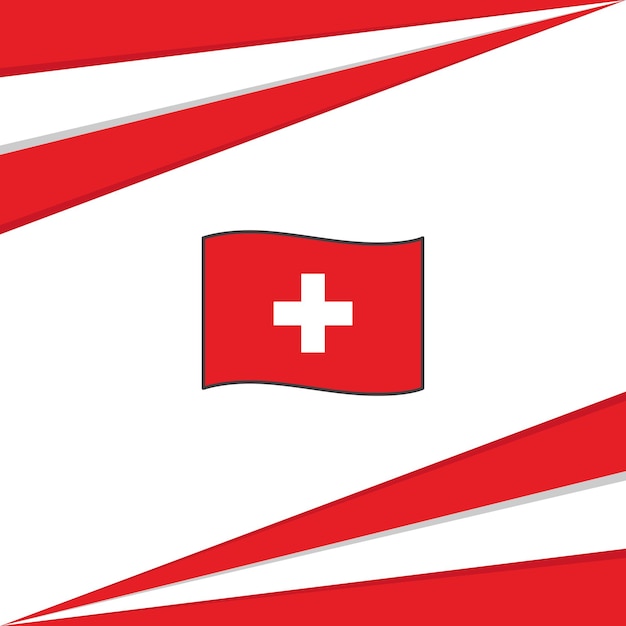 Switzerland Flag Abstract Background Design Template Switzerland Independence Day Banner Social Media Post Switzerland Design