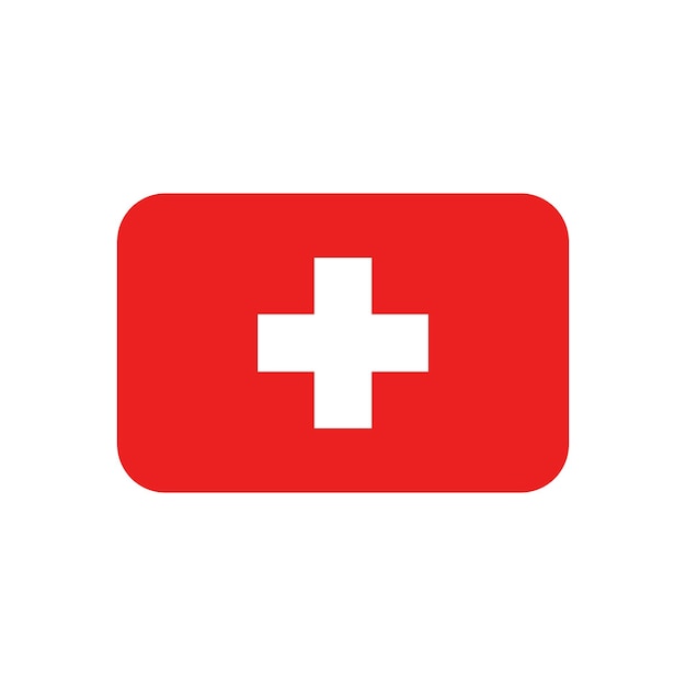 スイス国旗アイコンベクトル