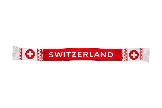 Switzerland flag scarf football fans vector art illustration