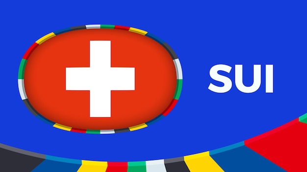 Switzerland flag stylized for European football tournament qualification