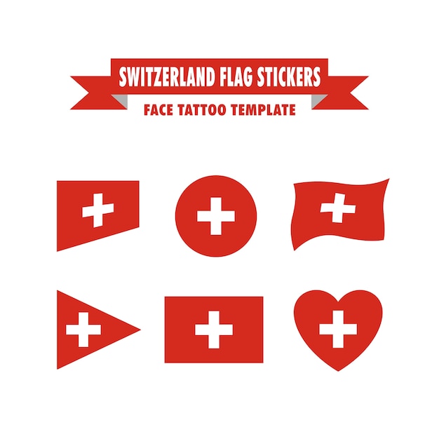 Vector switzerland flag template