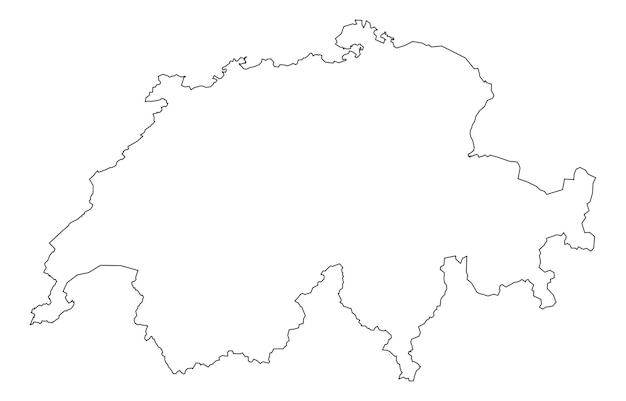 switzerland Map design outline Map illustration