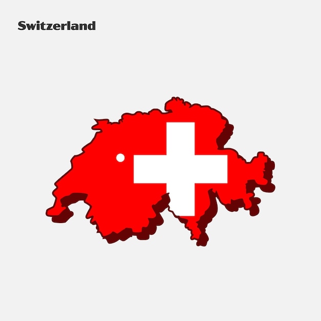 Switzerland Nation Flag Map Infographic