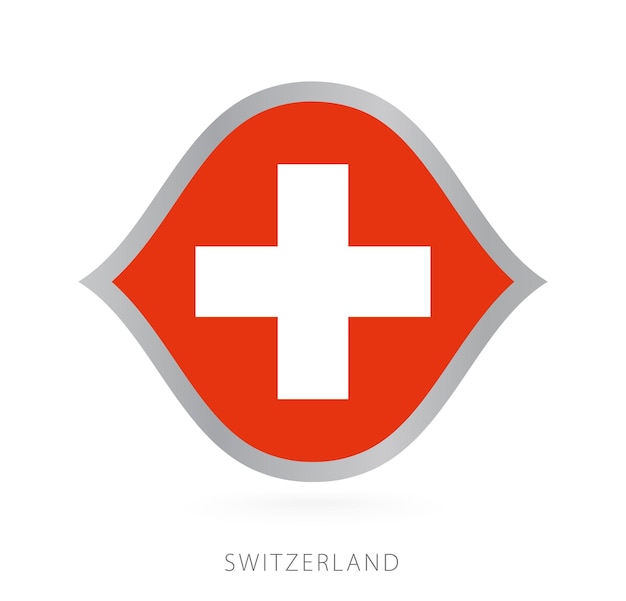 Switzerland national team flag in style for international basketball competitions