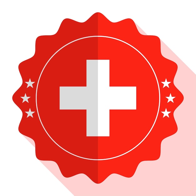 Vector switzerland quality emblem label sign button vector illustration