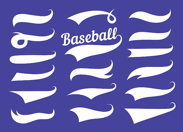 Vector Swooshes, Swishes, Whooshes, and Swashes for Baseball Tai Stock  Vector by ©bearsky23@yahoo.com 149682062
