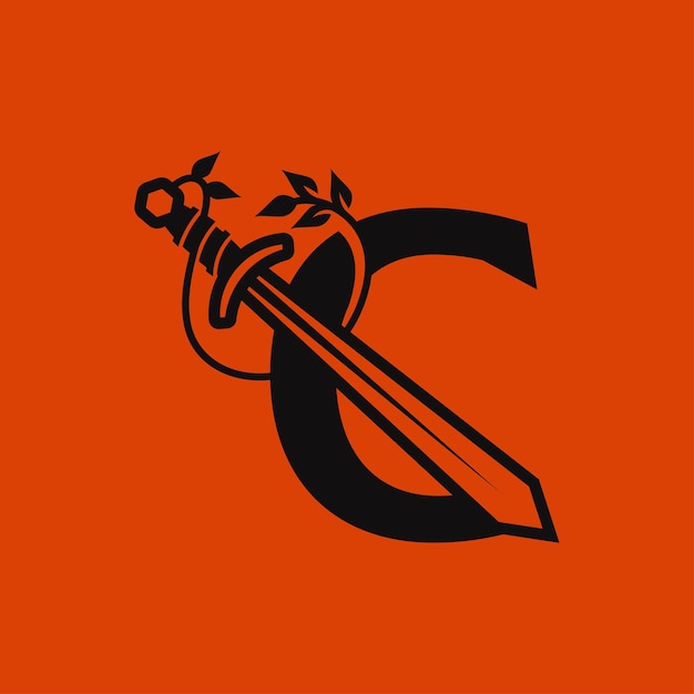 Sword alphabet c logo