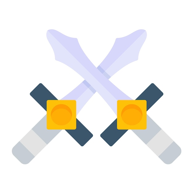 Vector sword flat illustration