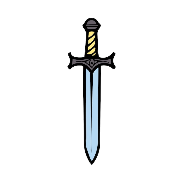 Vector sword icon illustration