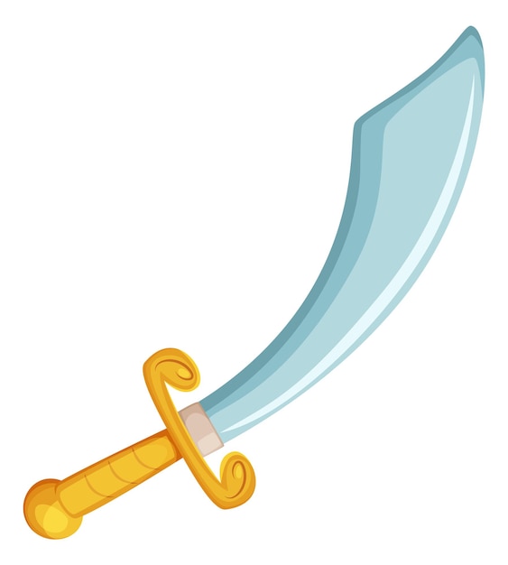 Vector sword icon. kid toy blade for game fight