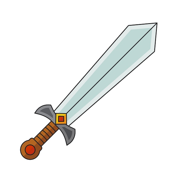 Sword icon vector on trendy style for design and print