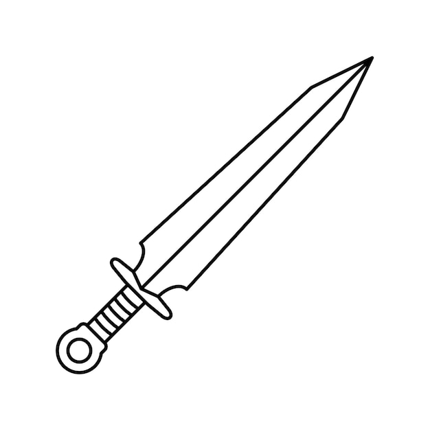 Sword icon vector on trendy style for design and print