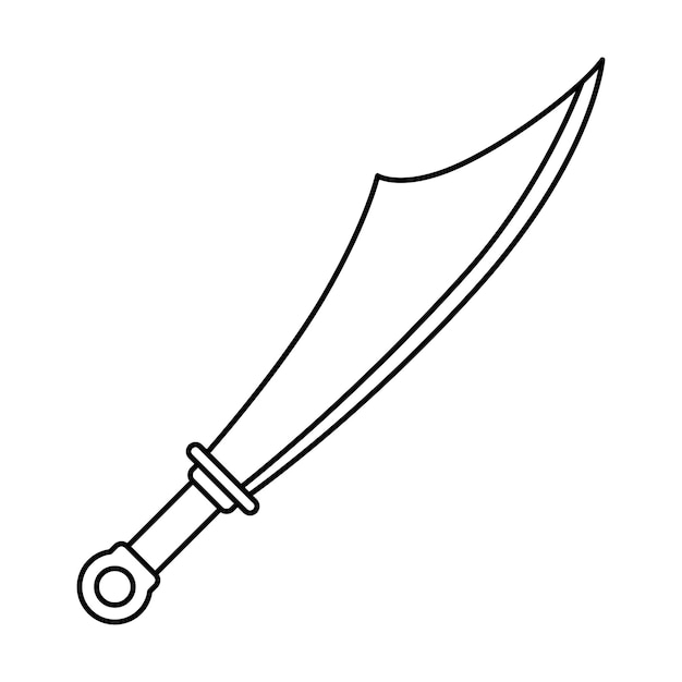Вектор значка меча в модном стиле для дизайна и печати