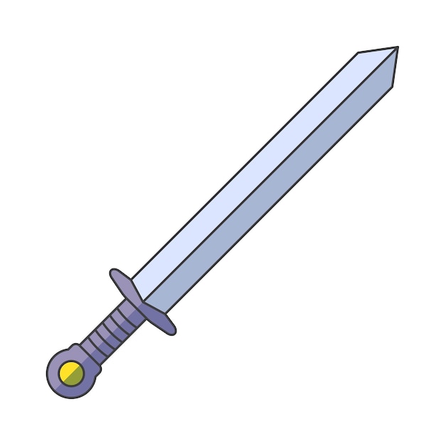 Premium Vector | Sword icon vector on trendy style for design and print