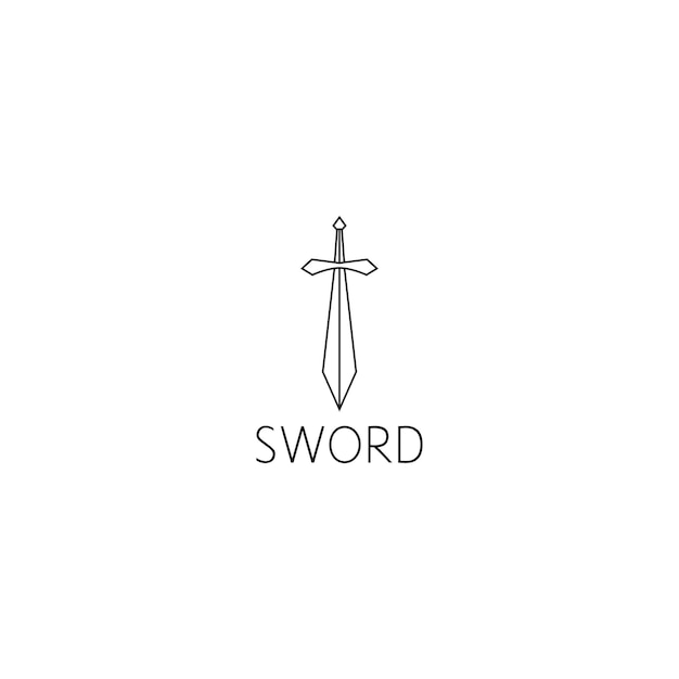 Sword logo graphic design concept