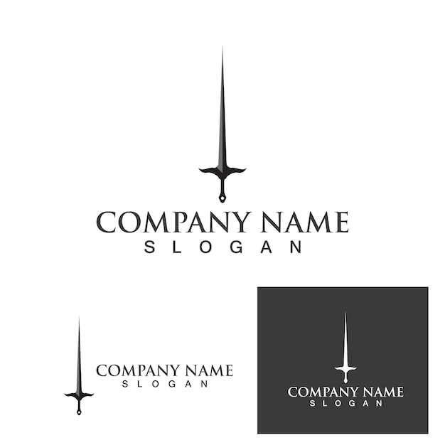 Sword logo and symbol vector template eps10