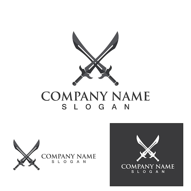 Sword logo and symbol vector template eps10