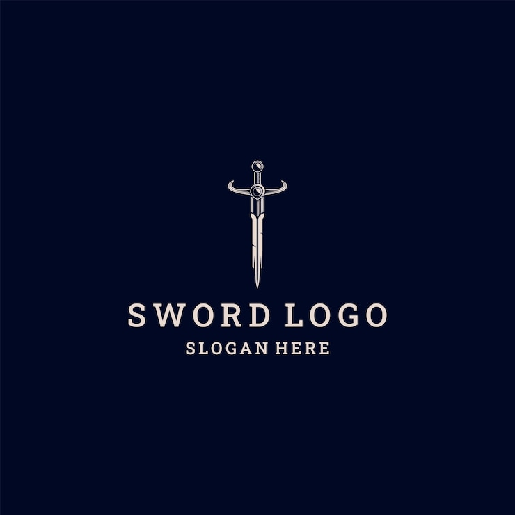Vector sword logo vector icon illustration style