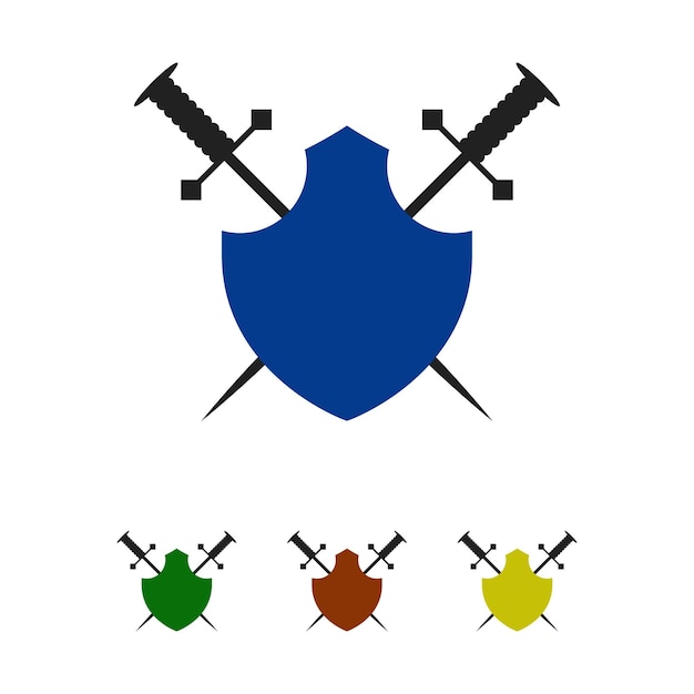 Sword shield logo design