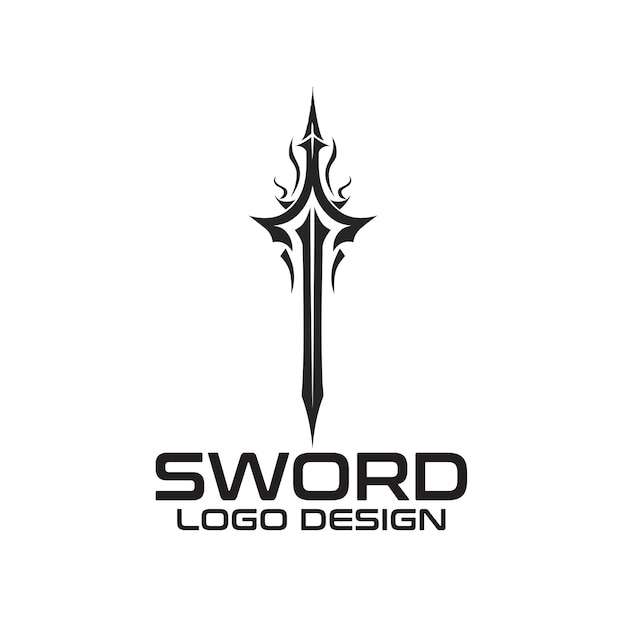 Sword vector logo ontwerp