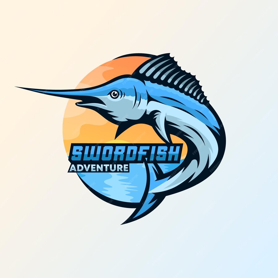 Premium Vector Swordfish illustrative mascot logo design vector