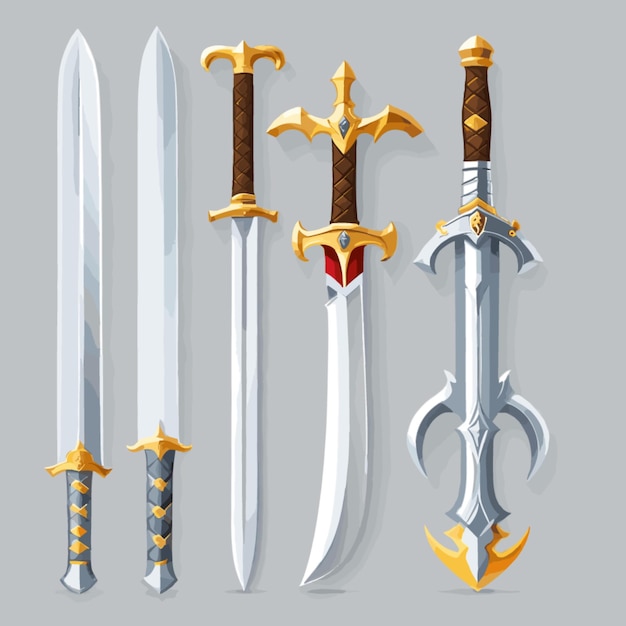 Vector swords and blades vector