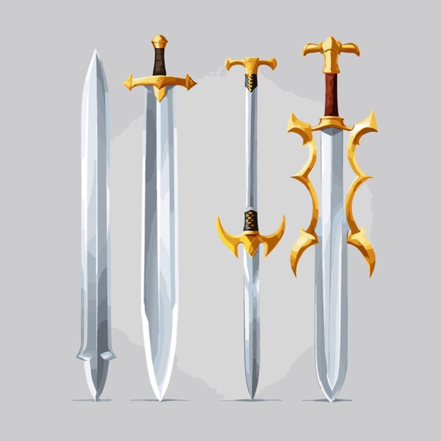 Vector swords and blades vector