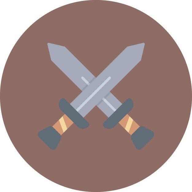 Vector swords flat illustration