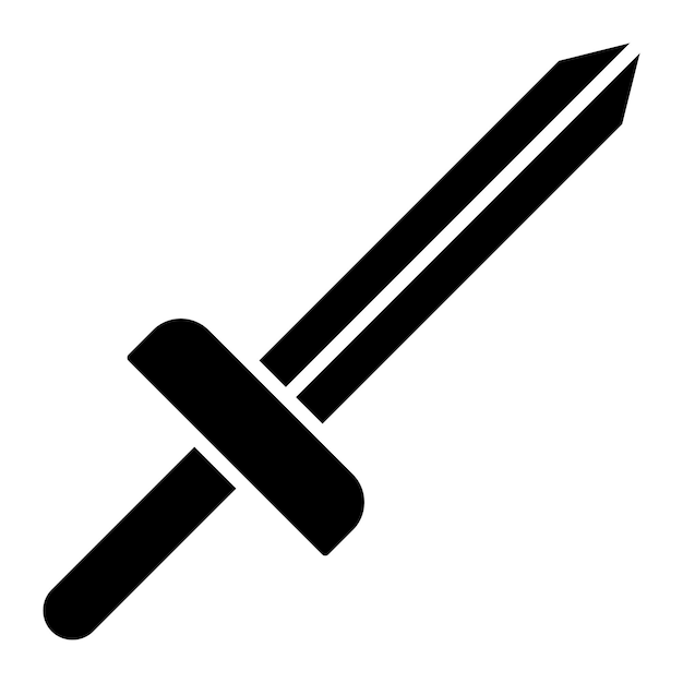 Swords Glyph Solid Zwarte illustratie