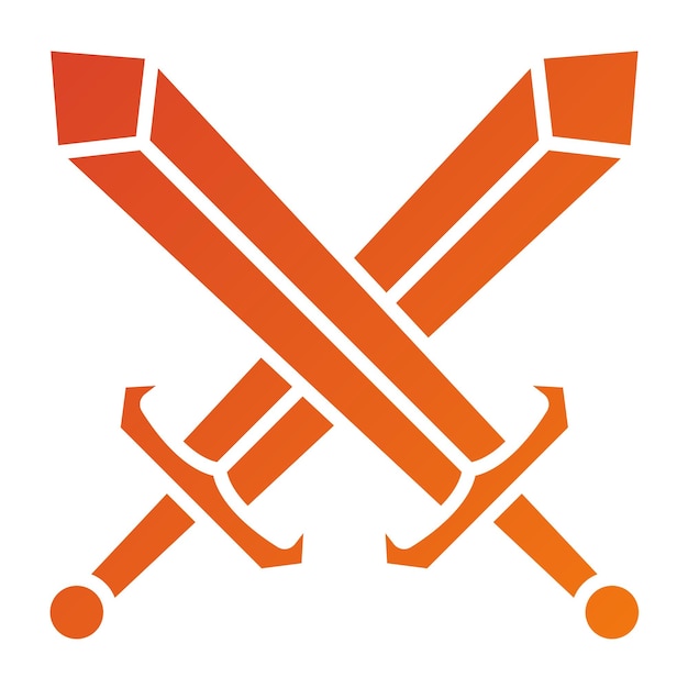 Vector swords icon style