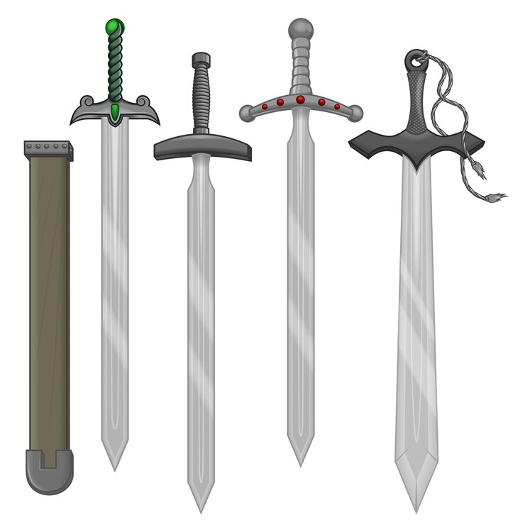 Vector swords and scabbard vector design