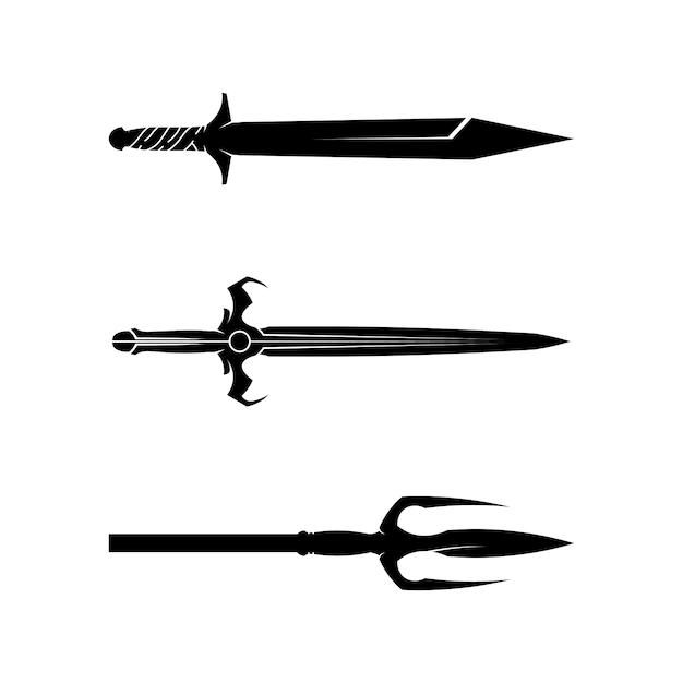 Swords silhouette collection