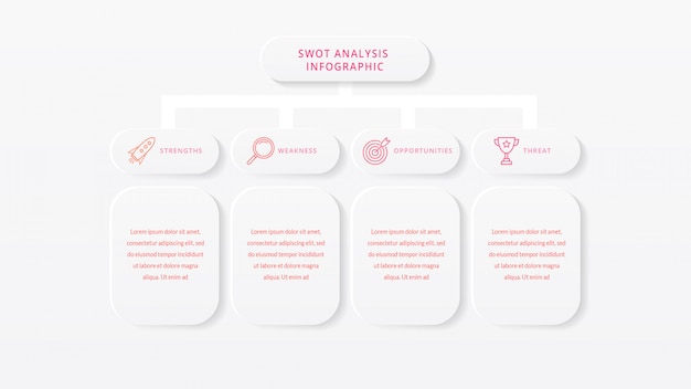 Swot analyse zakelijke infographic sjabloon