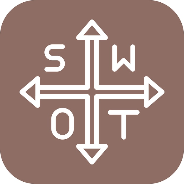 Vector swot analysis icoon vector afbeelding kan worden gebruikt voor product management