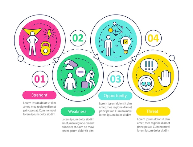 Swot 분석 Infographic 템플릿