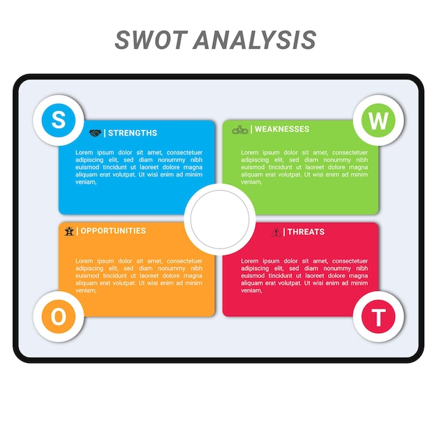 Вектор Анализ swot бесплатно infography