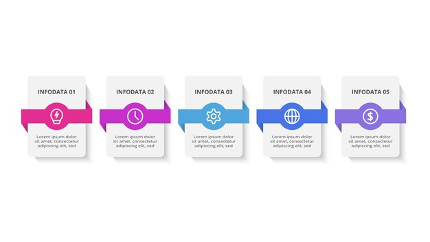 4단계 옵션 부품 또는 프로세스가 포함된 SWOT 다이어그램 배경의 웹용 템플릿