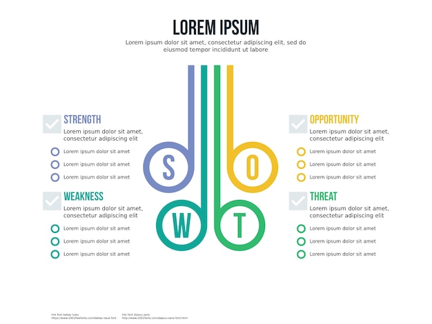 swot element en presentatiesjabloon