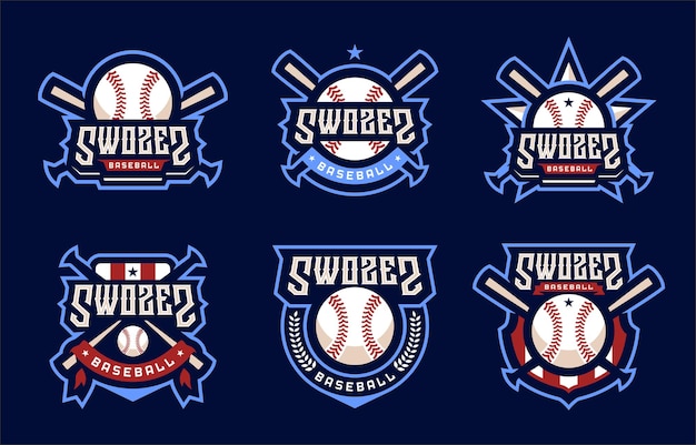 ベクトル swozes baseball sport logo