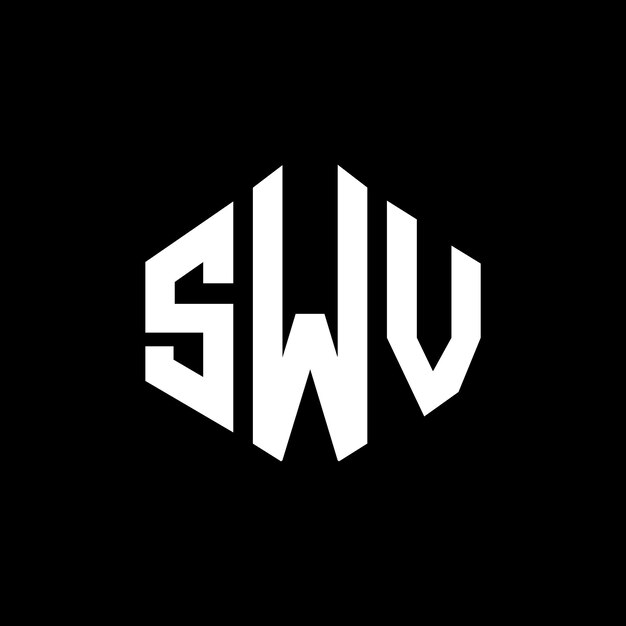 SWV フォーマットのロゴデザイン: SWV ポリゴン フォームのロゴ設計: SWV ヘクサゴン ベクトル ロゴデザイン フォーム: SWV モノグラム ビジネスロゴデザイン