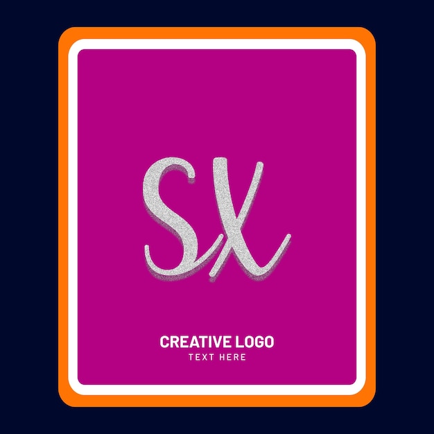 SX letter creative logo design in 3d style